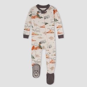 Burt’s Bees Zip up Non Slip Footed Pajama Size 6-9 months